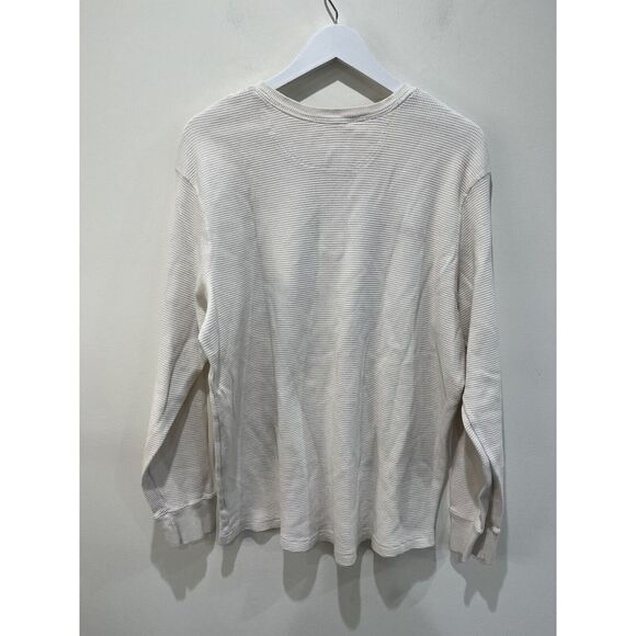 Lot 2 Northwest Territory Mens Henley Shirts 2XLT Weave Blue Ivory Cotton Thick - Picture 5 of 9